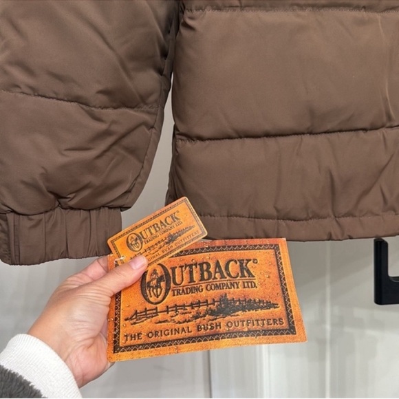 NWT Outback Trading Co. Men’s Down Puffer Jacket Sz XL Brown Full Zip Chores - Picture 14 of 14
